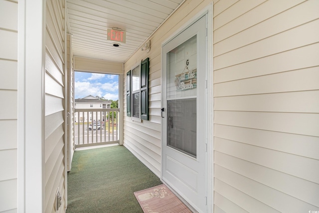view of patio with a porch
