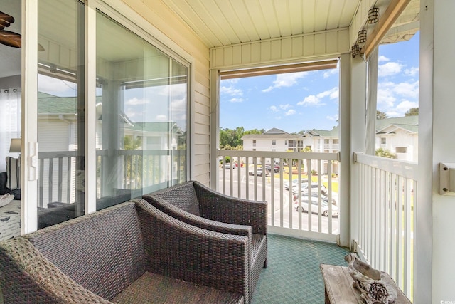 balcony with a residential view