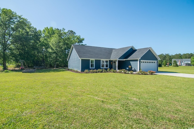 294 Field Loop Rd, Georgetown, SC 29440 - ranch-style home featuring concrete driveway, a garage, and a front yard