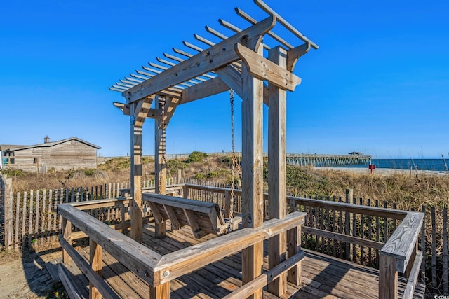 617 Hibiscus Ave Unit 617, Myrtle Beach, SC 29577 - deck with a water view and a beach view