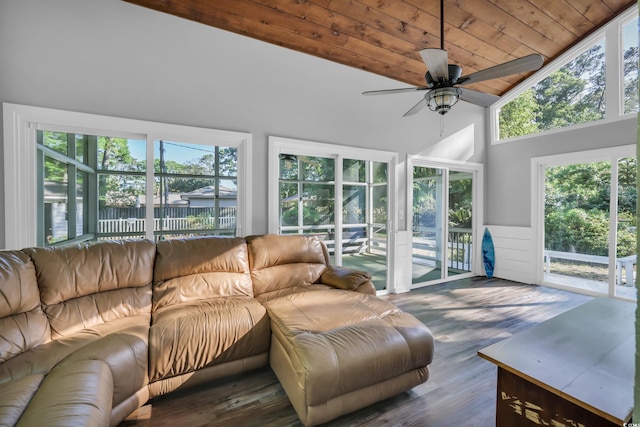 sunroom / solarium with a wealth of natural light