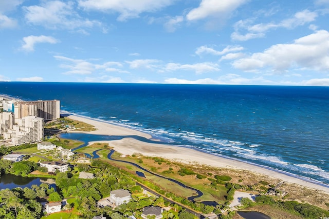 property view of water with a view of the beach
