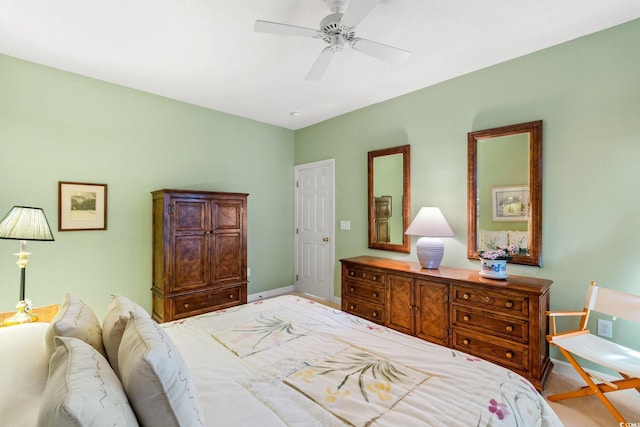 1617 Tradition Club Dr, Pawleys Island, SC 29585 - carpeted bedroom featuring baseboards and ceiling fan