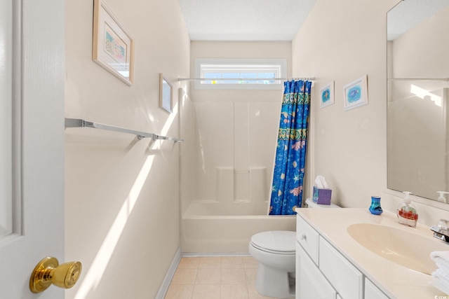 1617 Tradition Club Dr, Pawleys Island, SC 29585 - full bathroom featuring vanity, tile patterned flooring, shower / bath combo with shower curtain, toilet, and baseboards