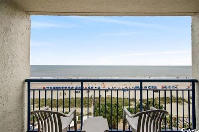 1105 S Ocean Blvd Unit 630, Myrtle Beach, SC 29577 - balcony with view of water and beach