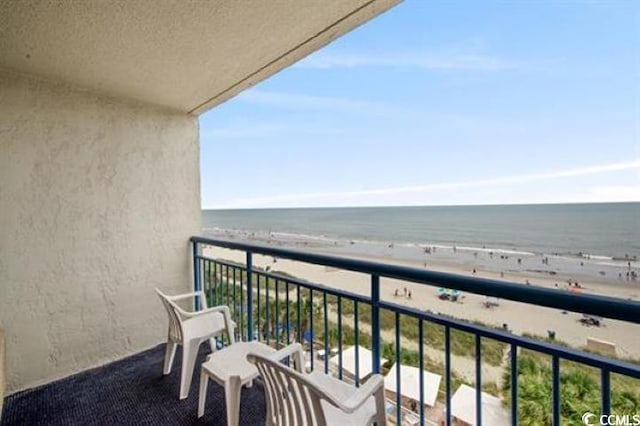 1105 S Ocean Blvd Unit 630, Myrtle Beach, SC 29577 - balcony featuring view of water and beach