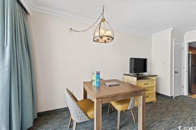 1105 S Ocean Blvd Unit 630, Myrtle Beach, SC 29577 - dining area featuring ornamental molding
