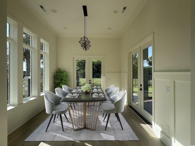 985 Shipmaster Ave, Myrtle Beach, SC 29579 - sunroom featuring french doors, plenty of natural light, and visible vents