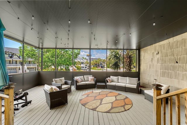 view of sunroom