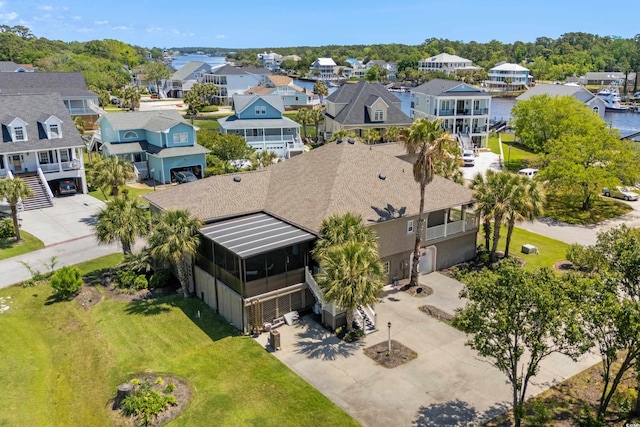 bird's eye view with a residential view