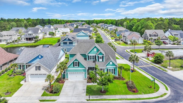 drone / aerial view featuring a residential view