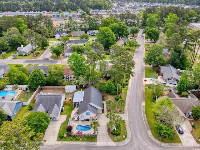birds eye view of property featuring a residential view