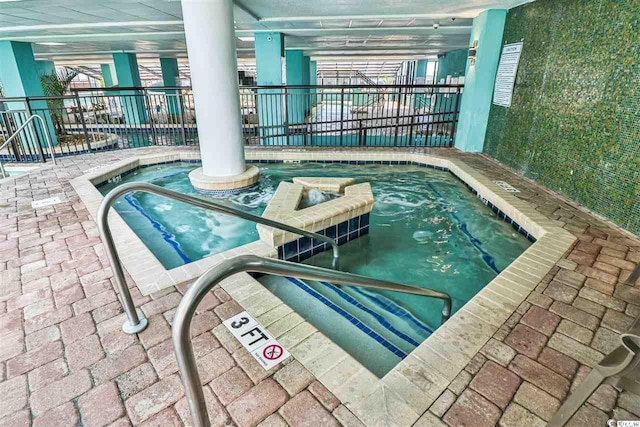 pool featuring fence