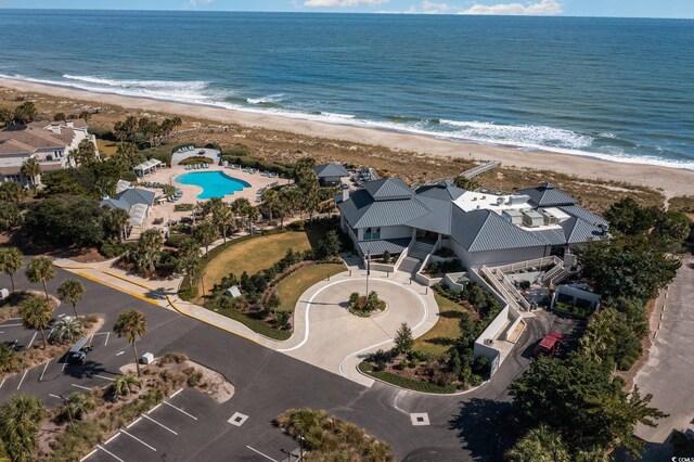 487 Lantana Cir, Georgetown, SC 29440 - birds eye view of property with a beach view and a water view