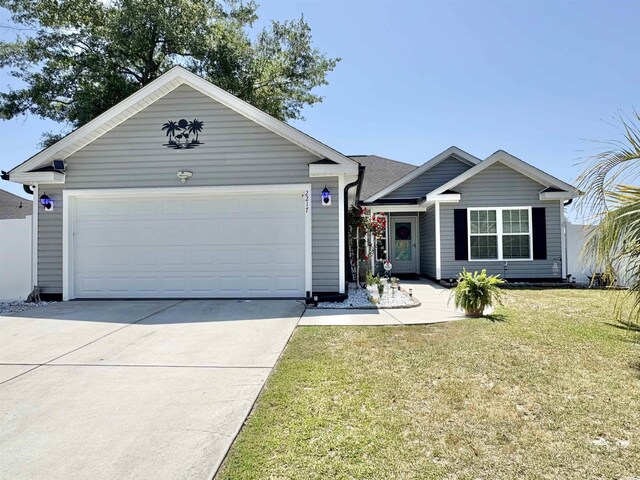 2217 Belladora Rd, Conway, SC 29527 - ranch-style home featuring an attached garage, driveway, and a front yard