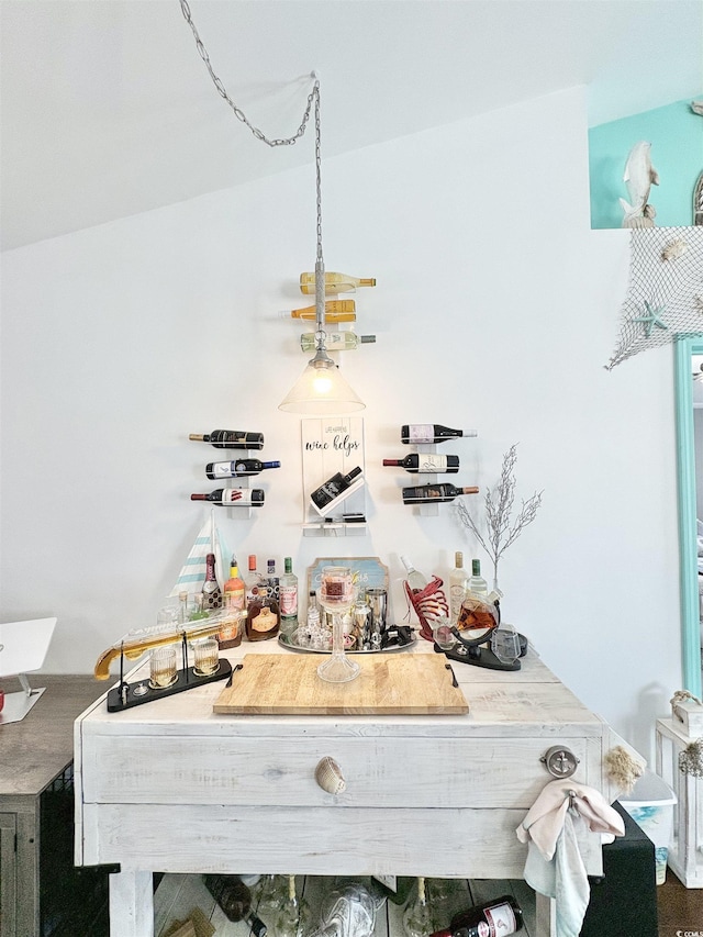 interior details with a dry bar