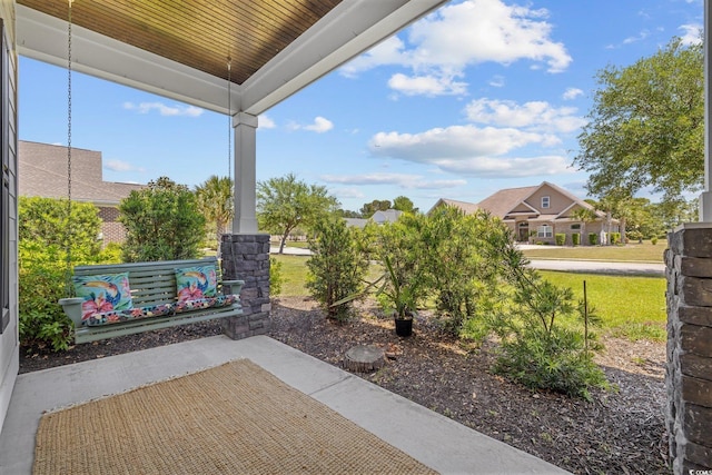 view of patio / terrace featuring covered porch