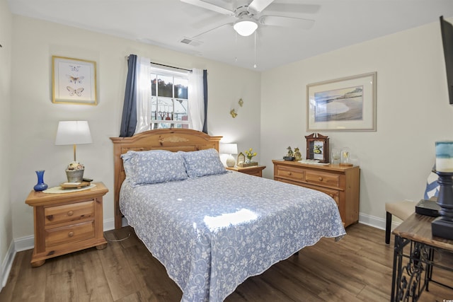113 Edwards Ln, Longs, SC 29568 - bedroom with wood finished floors, baseboards, and ceiling fan