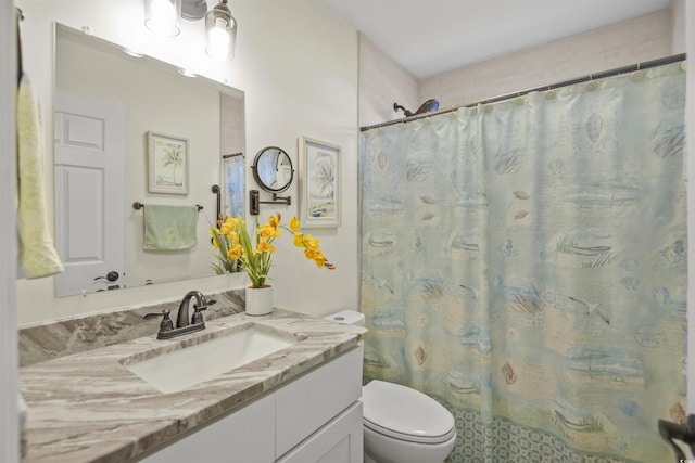 113 Edwards Ln, Longs, SC 29568 - bathroom with vanity, toilet, and a shower with shower curtain