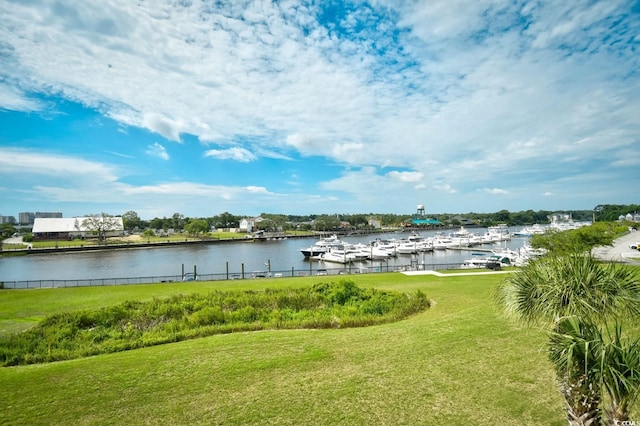 2151 Bridge View Ct Unit 2302, North Myrtle Beach, SC 29582 - water view featuring a dock