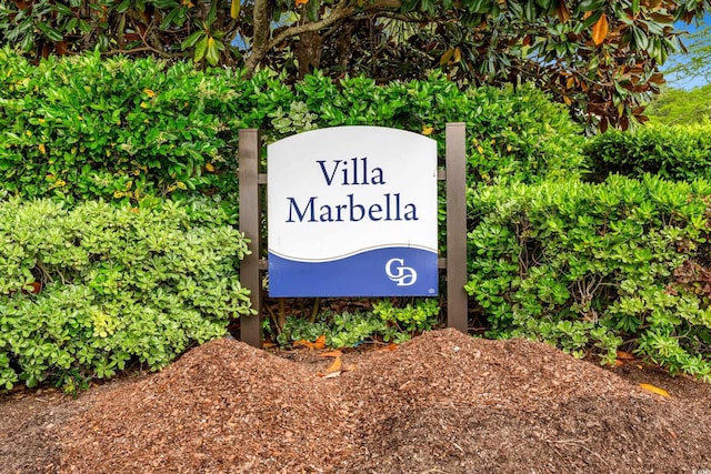 view of community sign