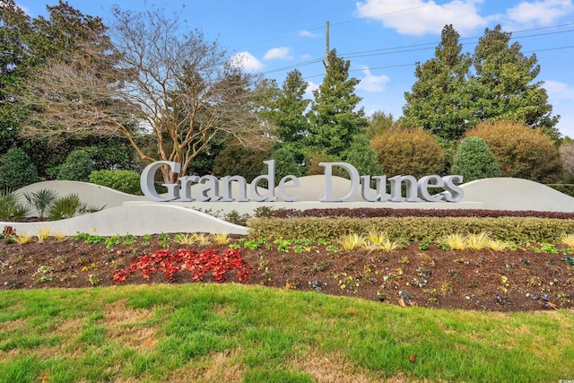 view of community sign