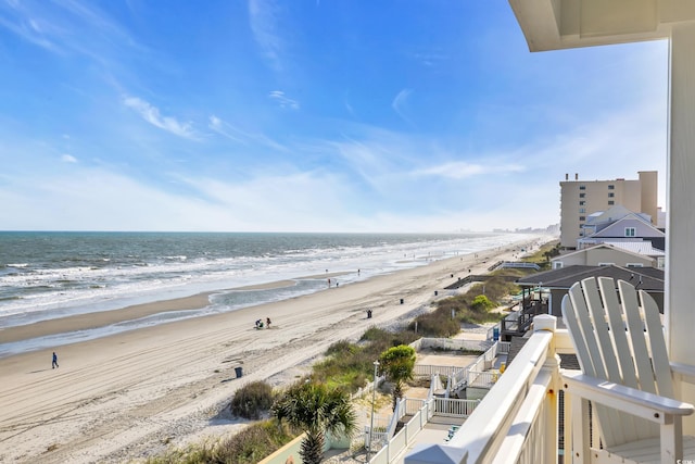 2808 N Ocean Blvd, North Myrtle Beach, SC 29582 - property view of water featuring a beach view