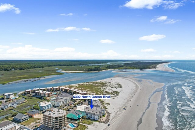 6302 N Ocean Blvd Unit G-3, North Myrtle Beach, SC 29582 - aerial view featuring a water view