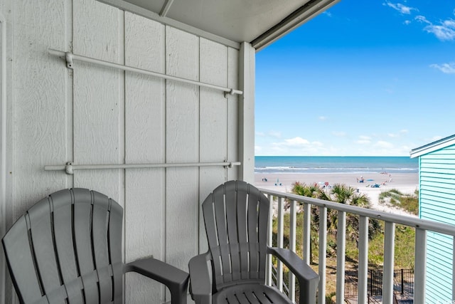 6302 N Ocean Blvd Unit G-3, North Myrtle Beach, SC 29582 - balcony featuring a view of the beach and a water view