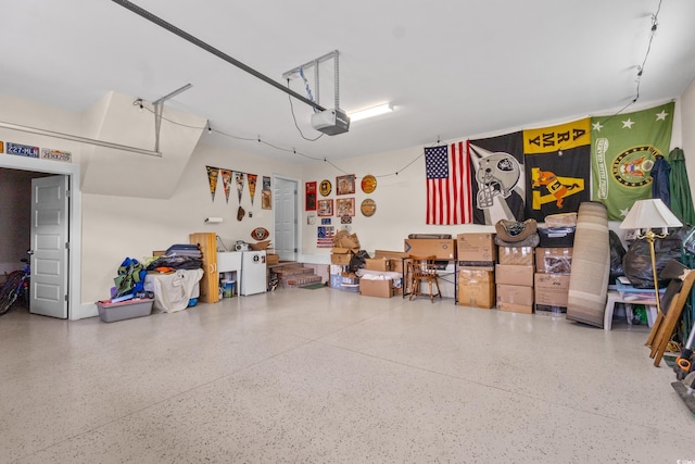 garage featuring a garage door opener