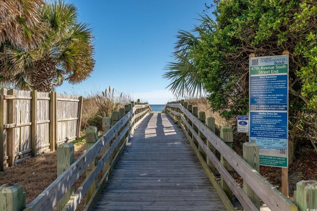 300 47th Ave S Unit 1E, North Myrtle Beach, SC 29582 - dock with fence