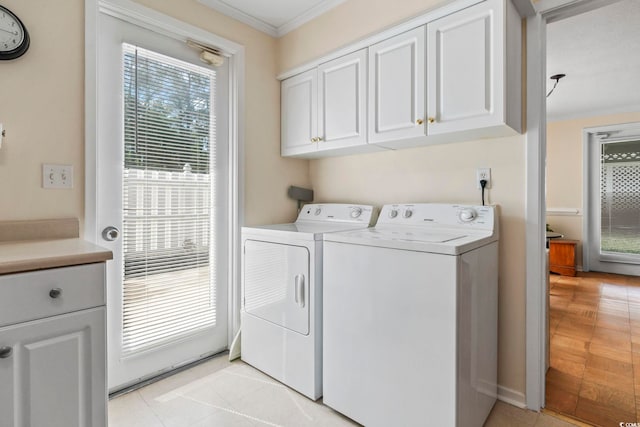 558 Juniper Dr -, Unit Myrtle Beach, SC 29577 - washroom with crown molding, cabinet space, and separate washer and dryer