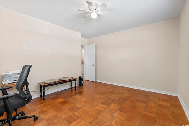 558 Juniper Dr -, Unit Myrtle Beach, SC 29577 - office space with baseboards and a ceiling fan