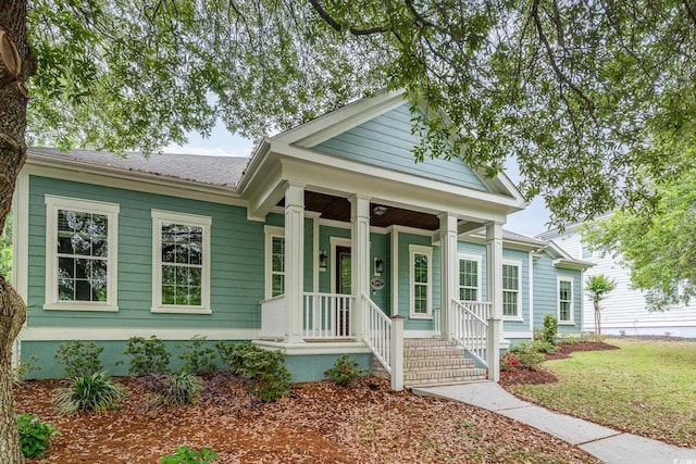 1400 James Island Ave, North Myrtle Beach, SC 29582 - view of front facade featuring a porch
