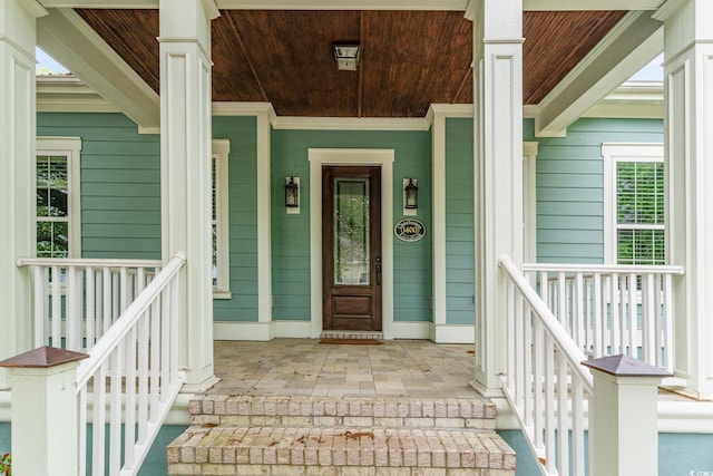1400 James Island Ave, North Myrtle Beach, SC 29582 - doorway to property with covered porch