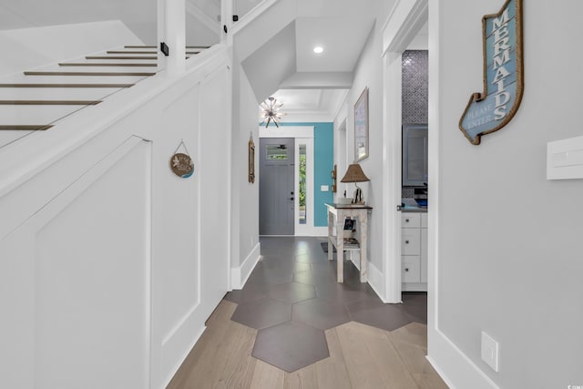260 Palmetto Harbour Dr, North Myrtle Beach, SC 29582 - foyer entrance with recessed lighting, baseboards, and wood finished floors