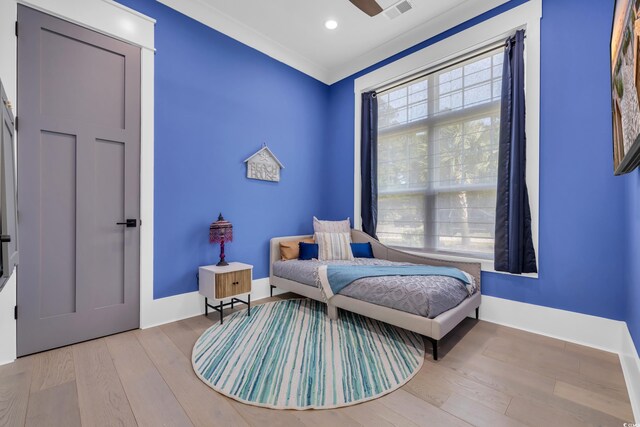 260 Palmetto Harbour Dr, North Myrtle Beach, SC 29582 - bedroom featuring recessed lighting, baseboards, visible vents, and wood finished floors
