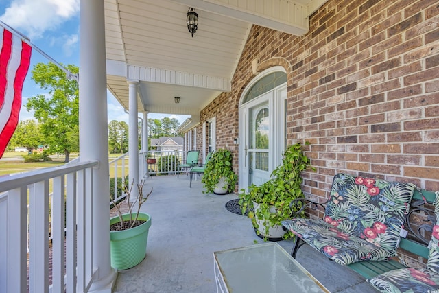 view of patio / terrace with a porch