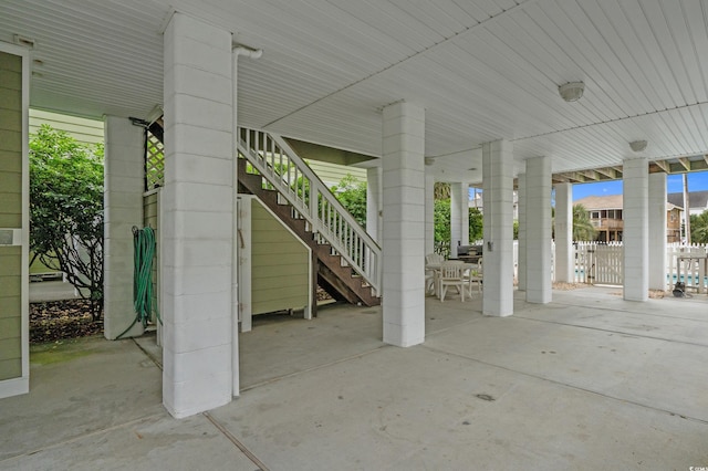 215-B S Dogwood Dr, Surfside Beach, SC 29575 - view of patio / terrace with fence and stairs