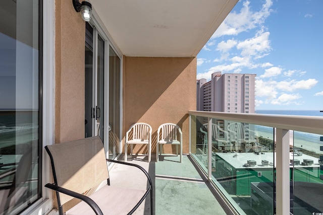 balcony featuring a view of city