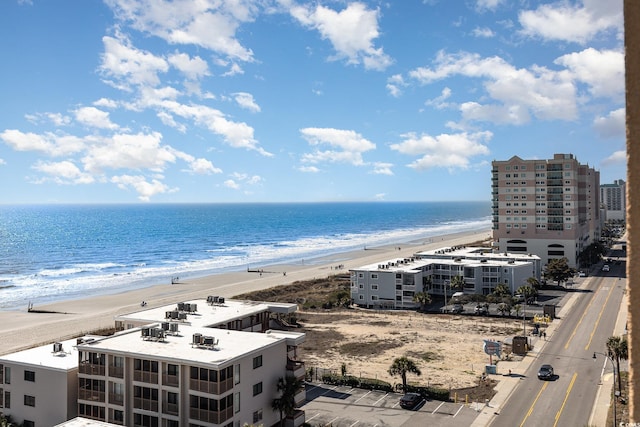 property view of water with a view of the beach