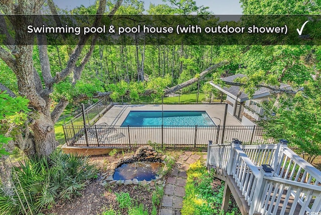 130 Hagar Brown Rd, Murrells Inlet, SC 29576 - view of pool featuring fence, a patio area, and a fenced in pool