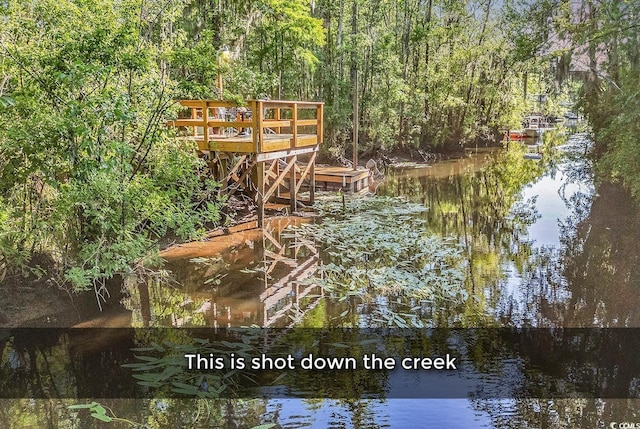 130 Hagar Brown Rd, Murrells Inlet, SC 29576 - dock area featuring a water view and a view of trees