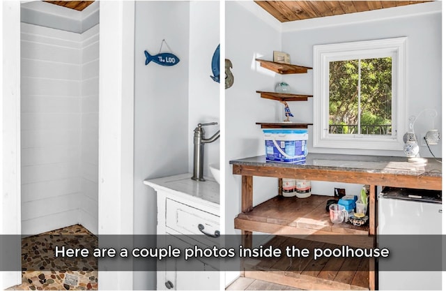 130 Hagar Brown Rd, Murrells Inlet, SC 29576 - interior space with wooden ceiling