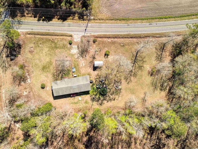 drone / aerial view with a rural view