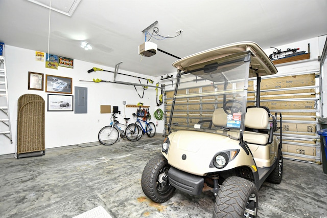 5813 Mossy Oaks Dr, North Myrtle Beach, SC 29582 - garage featuring a garage door opener and electric panel