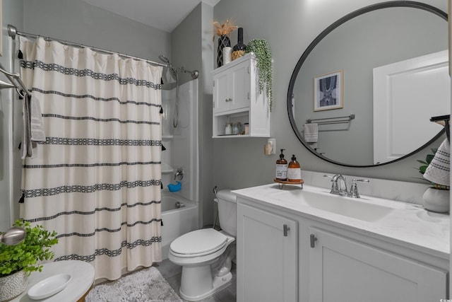 1011 Maxwell Dr, Little River, SC 29566 - full bath with vanity, tile patterned floors, shower / bath combo, and toilet