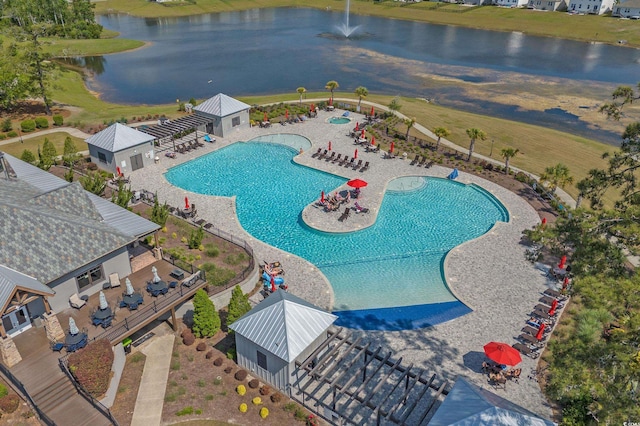 1011 Maxwell Dr, Little River, SC 29566 - community pool with a water view, a gazebo, and a patio