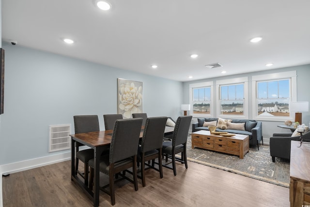 1011 Maxwell Dr, Little River, SC 29566 - dining area featuring visible vents, recessed lighting, and wood finished floors