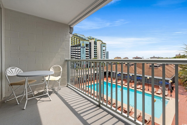 6803 N Ocean Blvd Unit 328, Myrtle Beach, SC 29572 - balcony with view of pool area